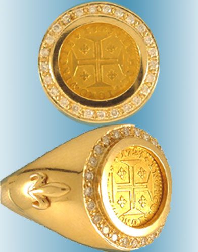 Spanish and Portuguese Coin Rings