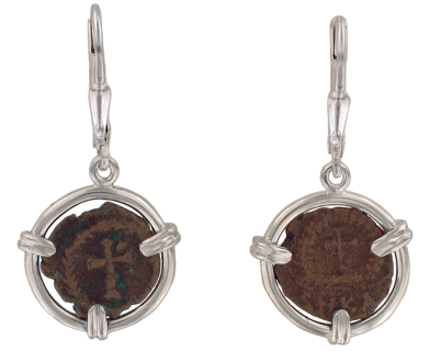 Theodosius II Coin Earrings